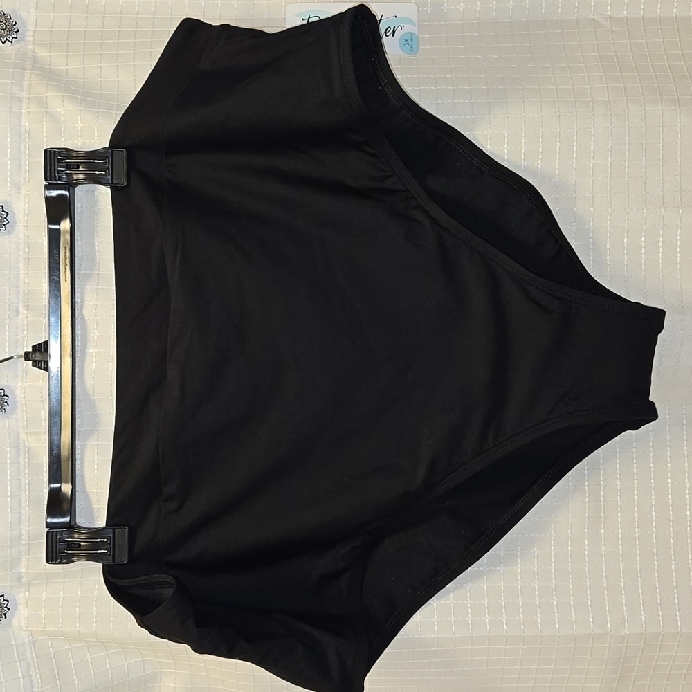 Women's Freshwater High-Waist Black Swim Bottoms Size 3X NWT